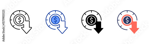 Minimum Wage icon sheet multiple style collection