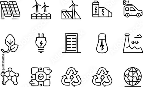 Vector gardening and agriculture icon set featuring plants, shovel, watering can, tractor, seeds, crop, and tools. Ideal for farming, horticulture, and eco themes.

