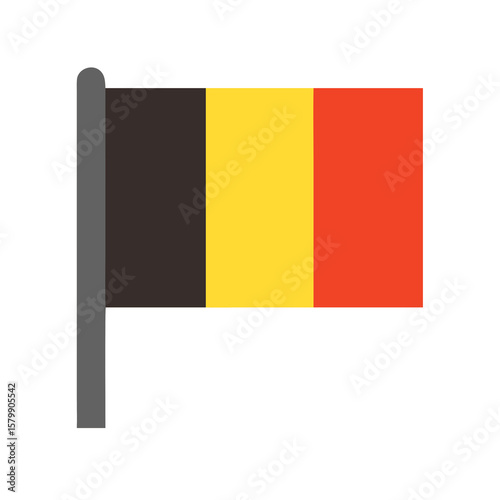 flag of germany with shadow