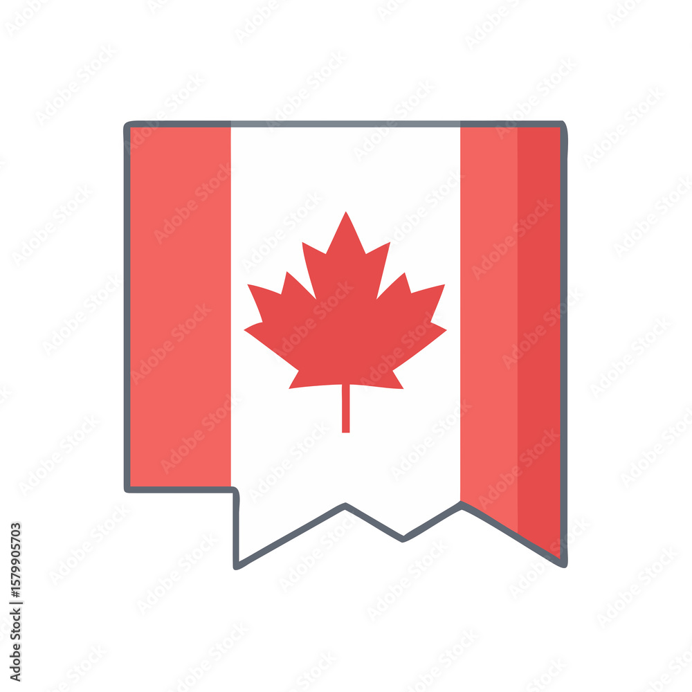 Obraz premium canada flag icon set