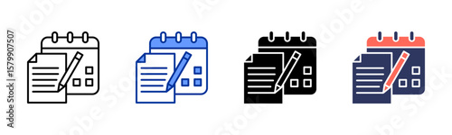 Notes icon sheet multiple style collection