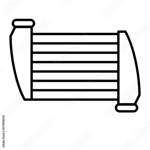 Single car spare part clean line icon mechanic outline element abstract symbol for vehicle service garage workshop maintenance