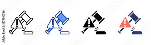Sanction icon sheet multiple style collection