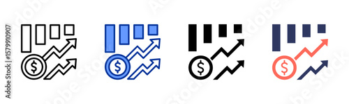 Inflation icon sheet multiple style collection