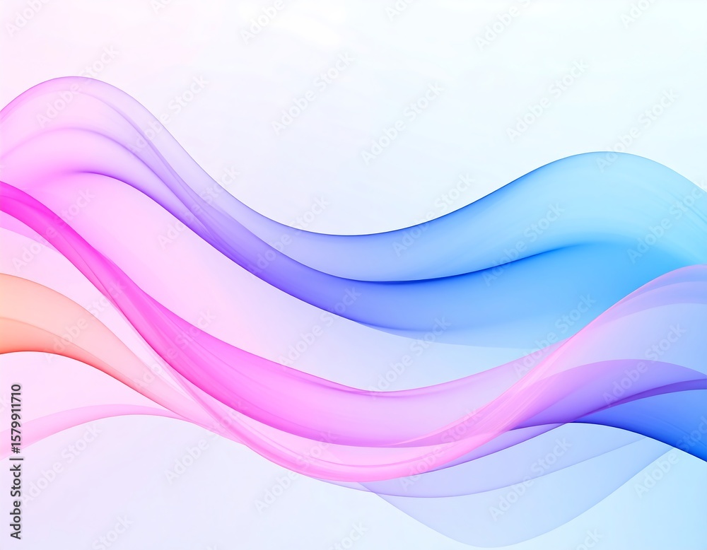 Fototapeta premium Abstract colorful flowing ribbons