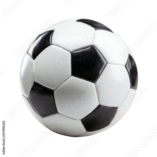 A white and black soccer ball