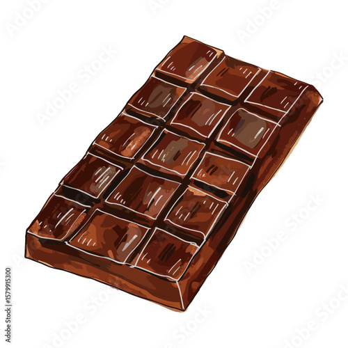 Chocolate bar dessert sweets cocoa vector