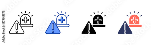 Emergency icon sheet multiple style collection