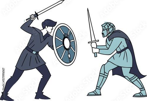 knight with sword and shield