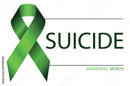 Suicide Awareness Month. Raising awareness of Suicide campaign.Raise awareness. Medical concept. Creating for web banner, cards, prints, social media, poster. Vector Illustration