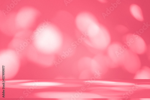 Wall interior background, studio and backdrops show products.with shadow from window color pink background for text insertion and presentation interior decoration	