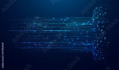 Abstract infographics visualization. Big data code representation. Futuristic network or business analytics. Graphic concept for your design.