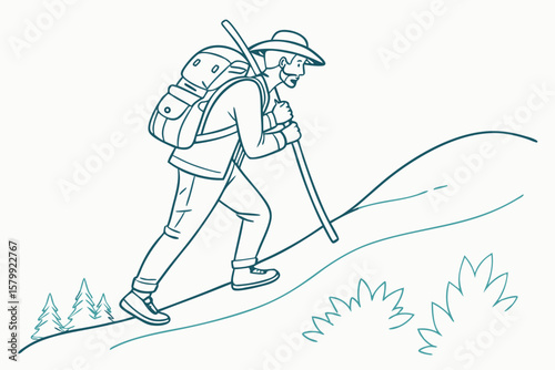 skier in the mountains