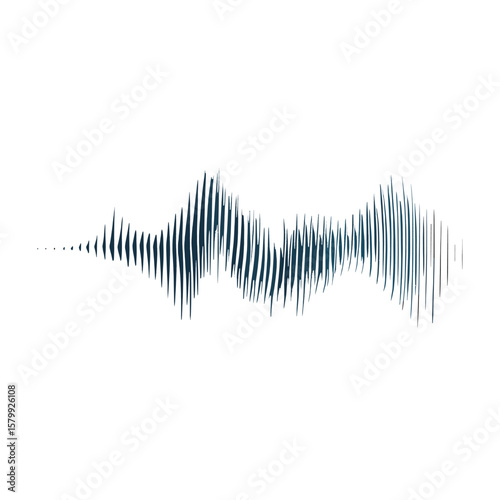 Sound wave illustration minimalist design vector