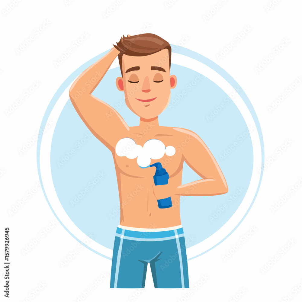 Fototapeta premium young man exercising with dumbbells