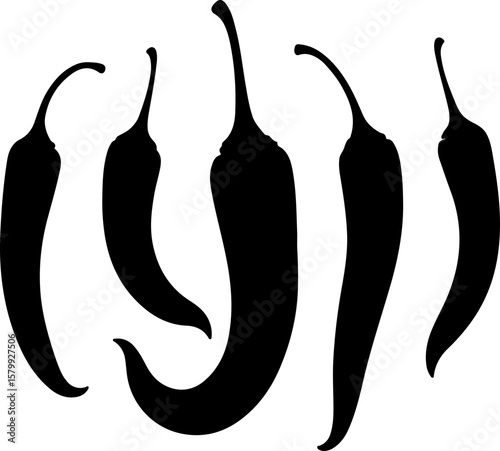 vector illustration of a chili pepper, pepper, chili, food, vegetable, hot, spicy, vector, illustration, red, green, spice, paprika, healthy, fresh, plant, chilli, nature, vegetables, kitchen, fruit, 