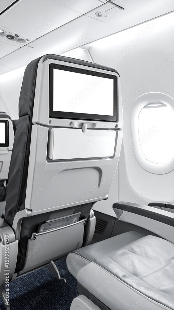 Fototapeta premium Airplane seatback entertainment screen