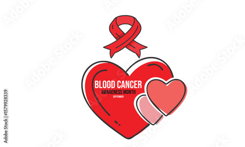 Blood Cancer Awareness Month. background, banner, card, poster, template. Vector illustration.