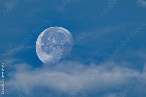 Fototapeta Naklejka Na Ścianę i Meble -  Moon with clouds in the morning
