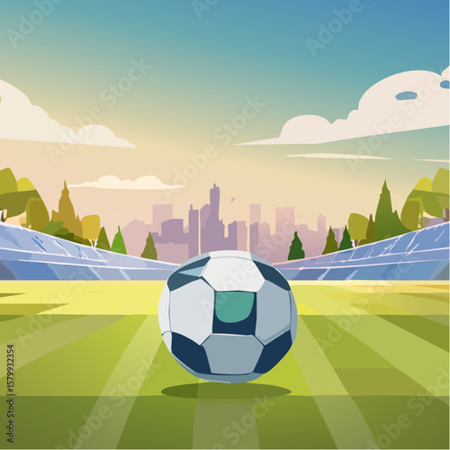 abstract digital soccer football composition