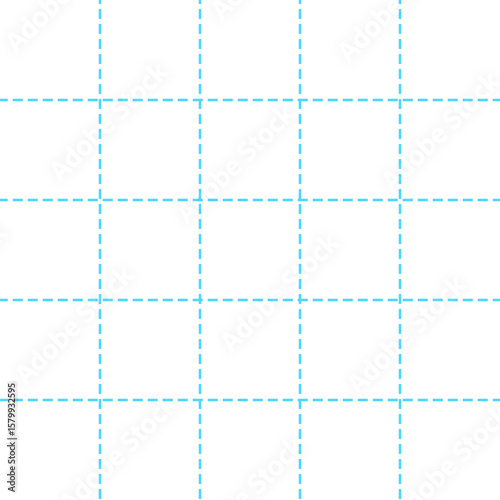 Blue dashed grid pattern on transparent background

