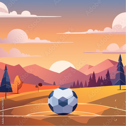 abstract digital soccer football composition