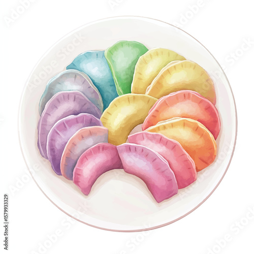 Rainbow dumplings