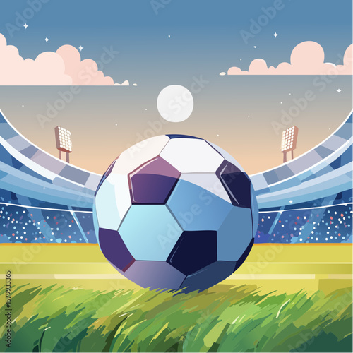 abstract digital soccer football composition