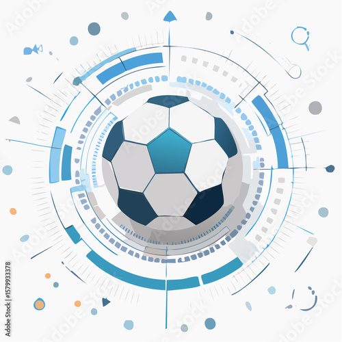 abstract digital soccer football composition