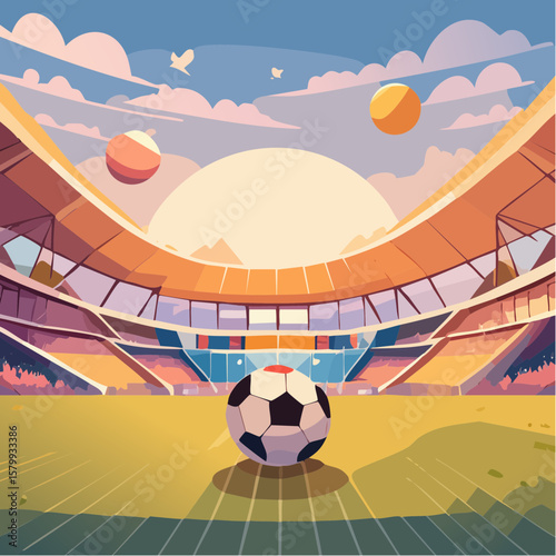 abstract digital soccer football composition