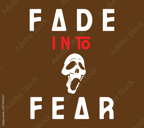 Fade in fear vecor illustration
