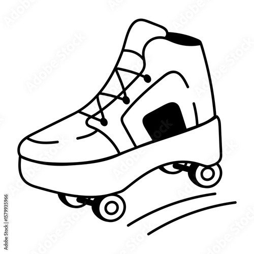 A sketchy style icon representing skate shoes
