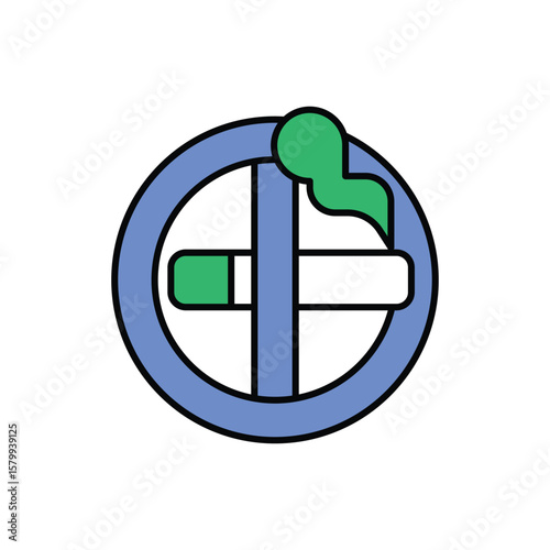 Stop Tobacco Icon vector stock illustration