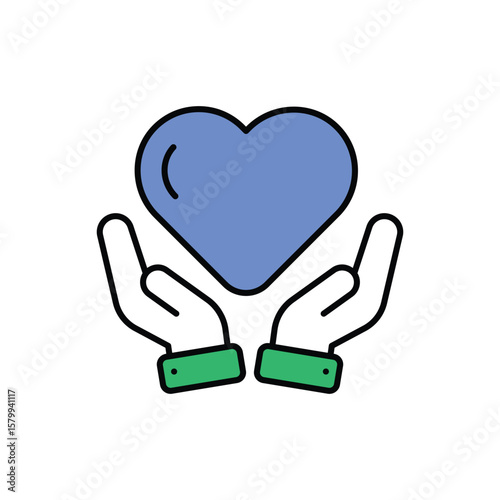 Heart Health Icon vector stock illustration