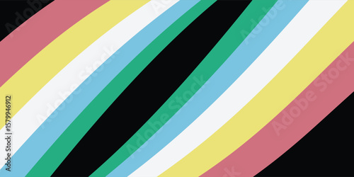 Disability Pride Month. Color stripes representing a form of impairment. vector dynamic flag disability arts background