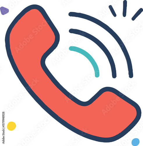 vector illustration of a telephones 