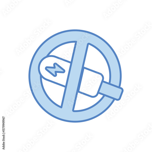 Anti-Nicotine Icon vector stock illustration