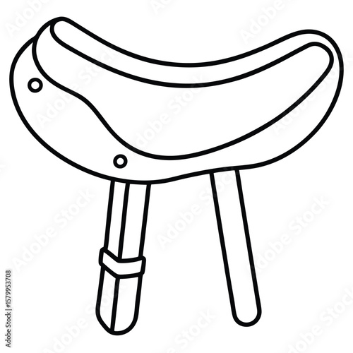 Illustration of a simple stool isolated on transparent background