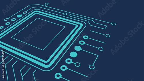 Abstract Tech Circuitry  A Network of Electronic Interconnections with Futuristic Design and Technological Implications