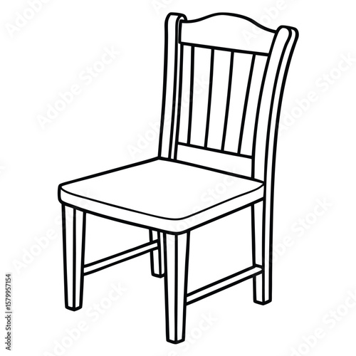 Illustration of a chair isolated on transparent background