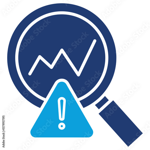 Anomaly Detection Flat Blue Icon