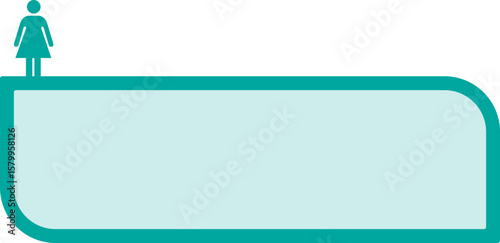 Illustration of a green name card