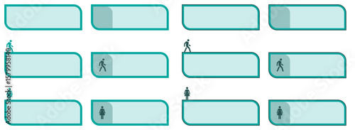 Set of name card template on vector