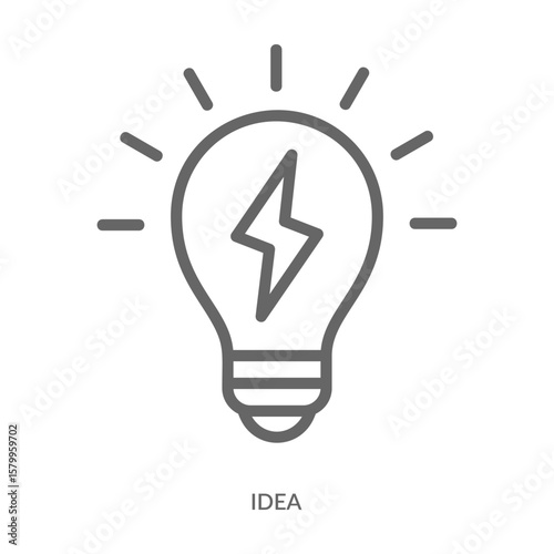 Idea Icon Line Style. Design Vector Illustration