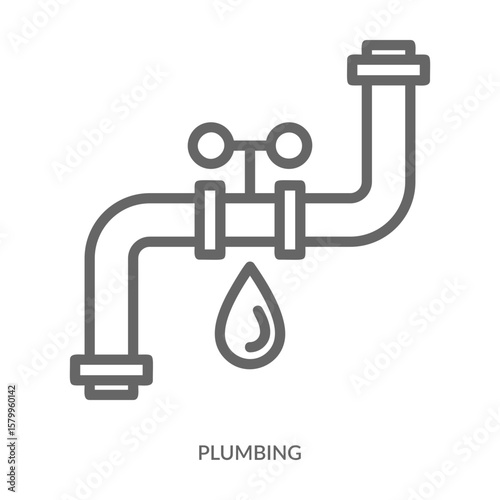 Plumbing Icon Line Style. Design Vector Illustration