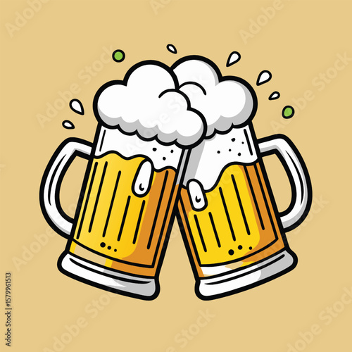 beer mug vector illustration