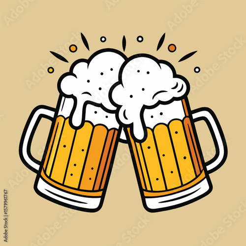 beer mug vector illustration