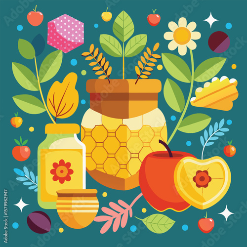 honey and flowers