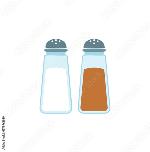 Glass salt and pepper shakers with grey lids salt shaker condiment