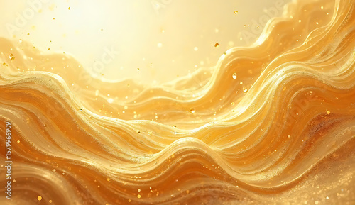 abstract background vector illustration, A similar golden wave with deeper textures and a richer hue, combining fluid motion with a luxurious feel in crisp 4K and HD quality.